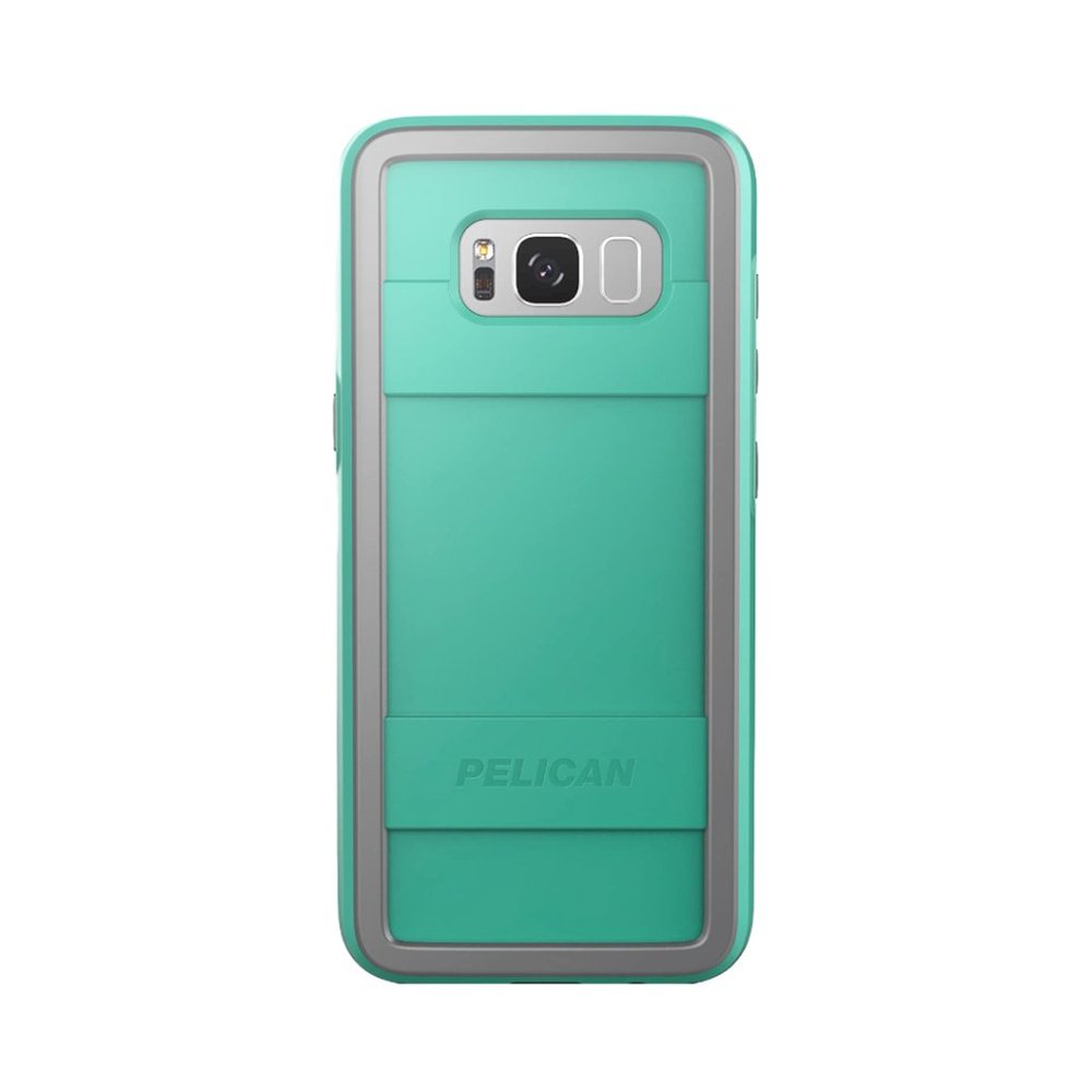 Galaxy S8 Case Pelican Protector Slim design with‎ soft touch Aqua Grey